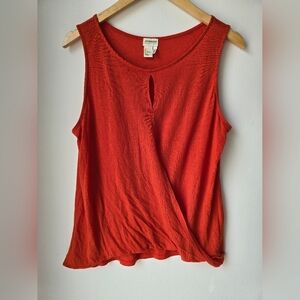 H&M Red Tomato Cut Out Tank Top Sleeveless Size L